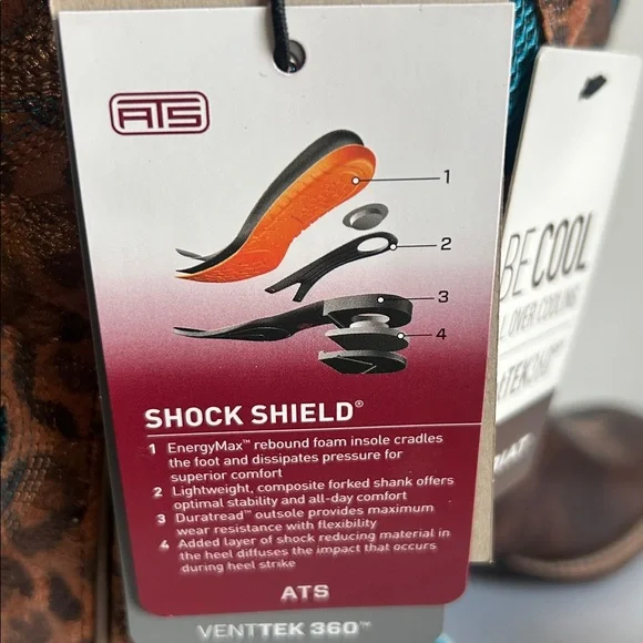 Ariat Women’s Pinto VentTEK 360 Western Wide Square Toe Brown Boots NWT in Box - Picture 11 of 11